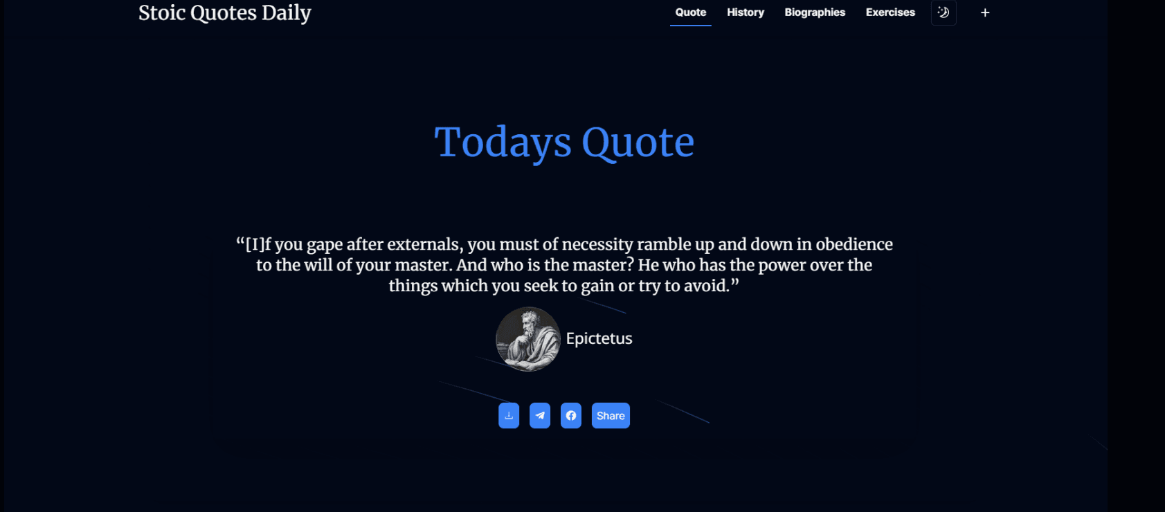 Stoic Web App project image